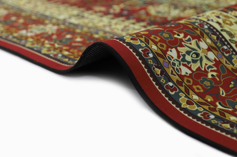 Alkaffary Afrah Al Hanaa Area Rug, Heritage Design with Elegant Patterns, Elegant Patterns, High-Quality Materials, 165x260 cm, Red - Image 2